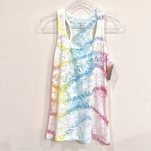 Blue 84 Mississippi State Bulldogs Pastel Tie Dye Racerback Tank Top Medium NWT